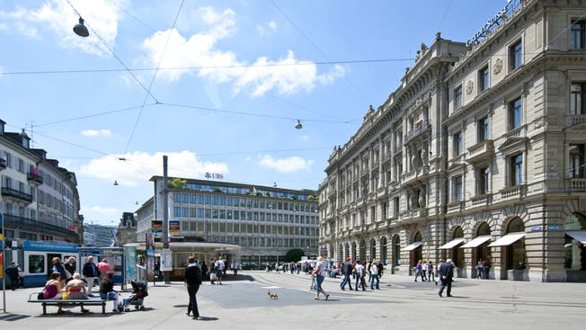 Die Region Zürich rangiert beim europaweiten Vergleich 60 Prozent über dem EU-Durchschnitt. Bild: Zürcher Paradeplatz