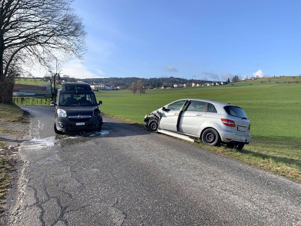 Dürrenäsch AG, 3. März: Auf einer Nebenstrasse stiessen zwei Autos zusammen, nachdem eines in der Kurve zu weit nach links geraten war. Die Ambulanz brachte eine verletzte Frau verletzt ins Spital.