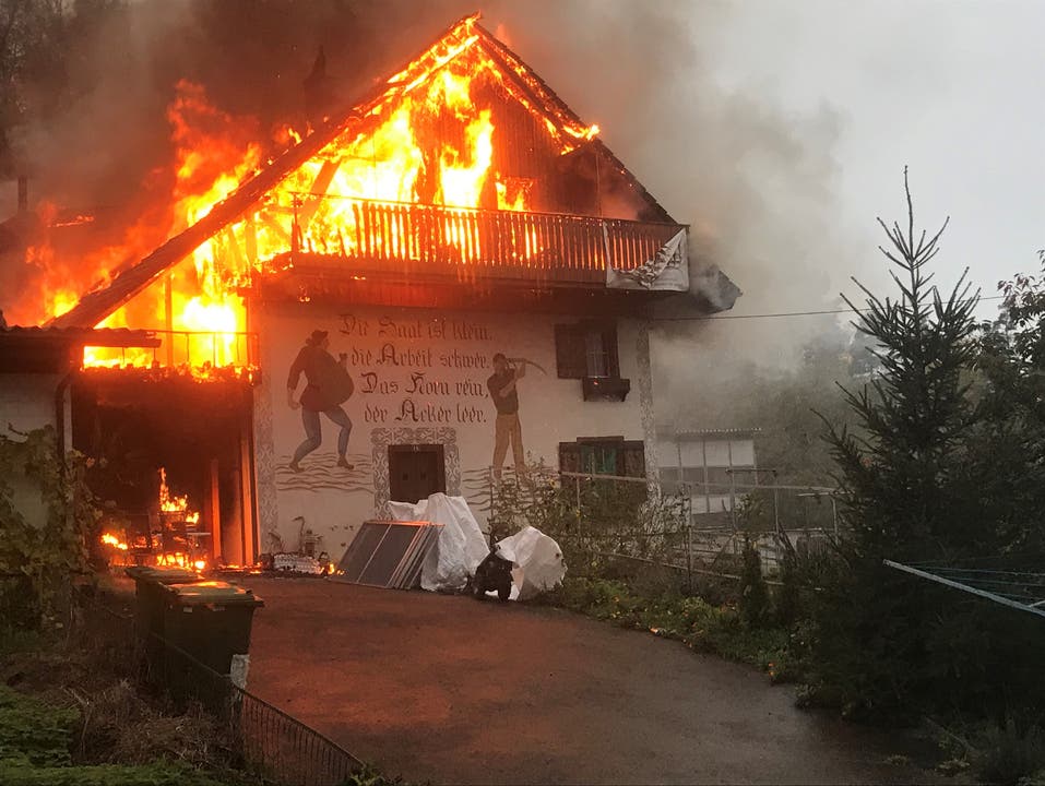 Mellikon AG, 30. Oktober: Ein Brand in einem Mehrfamilienhaus forderte zwei verletzte Personen und richtete einen grossen Sachschaden an. Ursache dürfte eine Fahrlässigkeit sein.