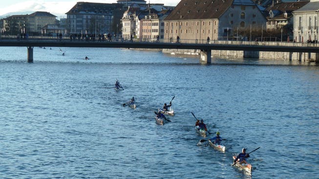 Auch in diesem Jahr messen sich die Kanuten auf der Aare in Solothurn.