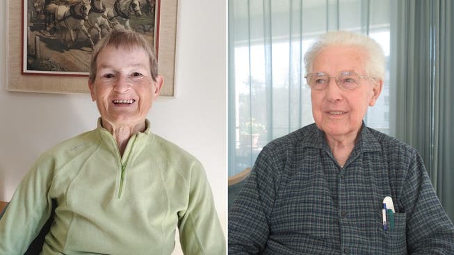 Margrit Portmann (77) lebt seit sieben Jahren im Pflegezentrum, Alfred Freuz (90) seit vergangenem November.