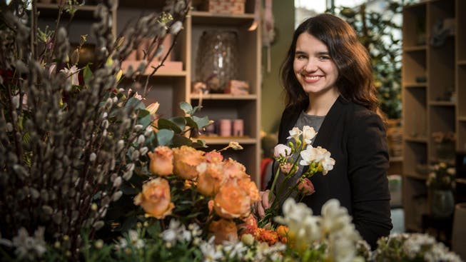 Seit Oktober arbeitet Annika Junghans im Blumenladen Gingko in Amriswil TG.