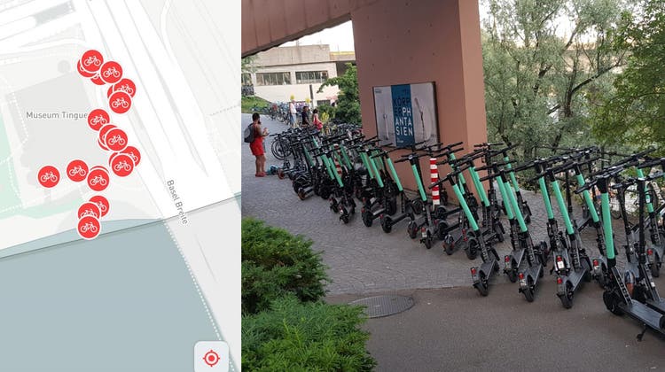 Unglaublich: An diesem einen Ort sammeln sich schon jetzt alle Basler E-Bikes und E-Trottis