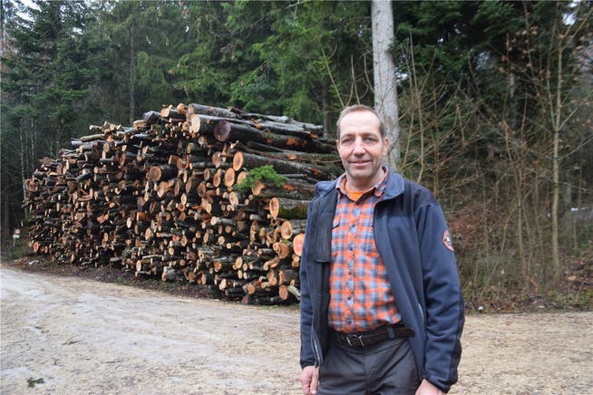 Revierförster Patrik Mosimann: «Leider resultiert ein Fehlbetrag, aber die Situation im Wald ist mit tiefen Holzpreisen, Stürmen, Trockenheit und Hitze schwierig gewesen.»