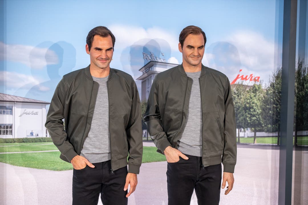 Roger Federer bei der Jura in Niederbuchsiten