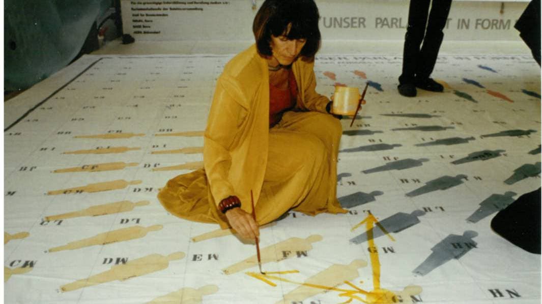 Ruth Grossenbacher-Schmid an einem Anlass für Parlamentarier in Bern in den 1990er-Jahren.