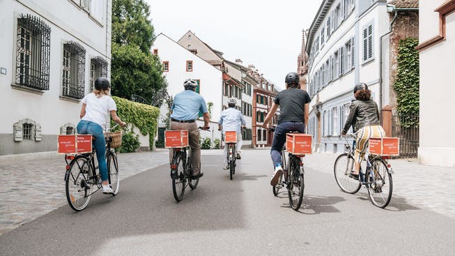 Warum nicht mit einer Werbebox unterwegs sein? Working Bicycle bietet Radlern diese Möglichkeit und offeriert dafür pro Woche gut 20 Franken.