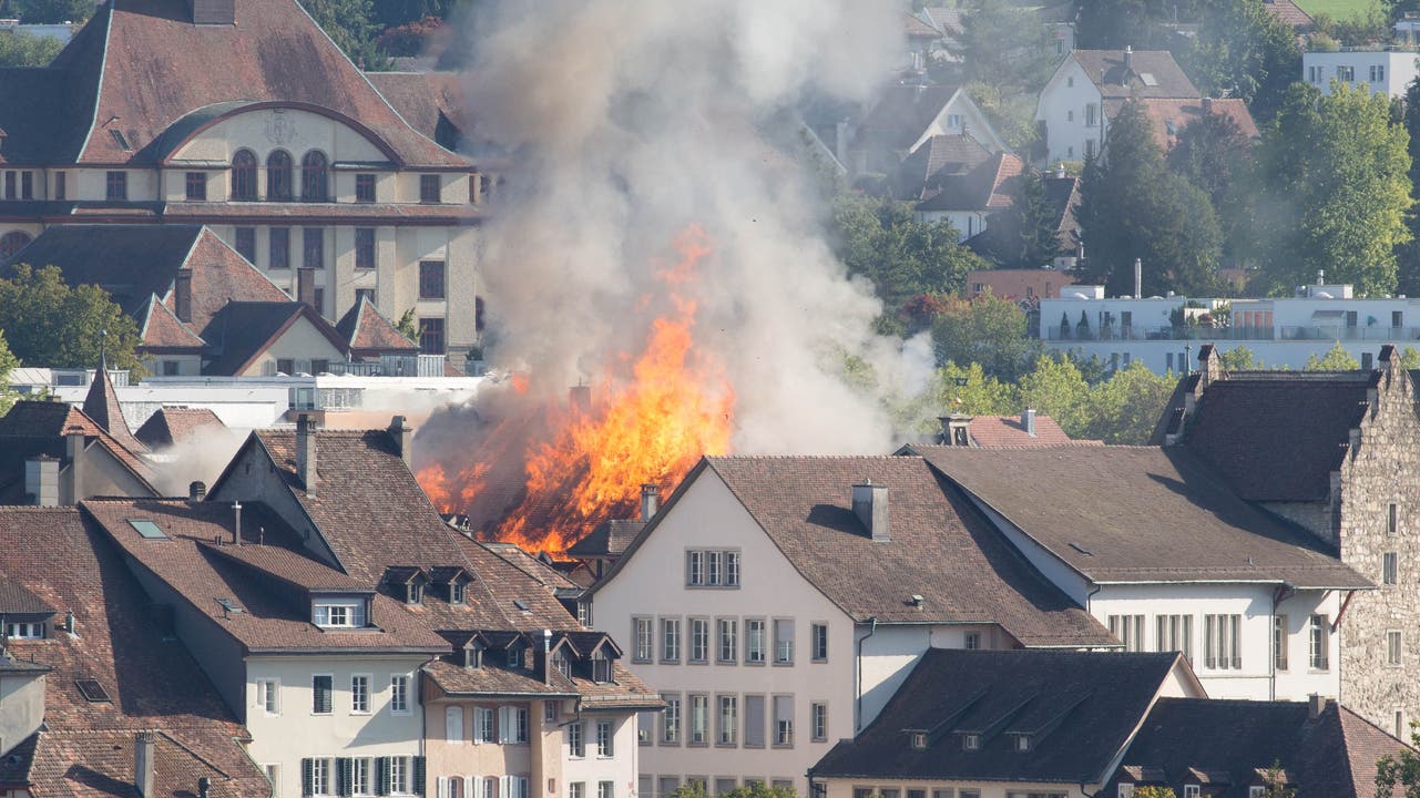Brand in der Aarauer Altstadt