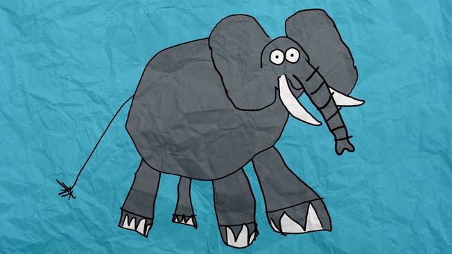 Der Elefant führt durch die erste Sendung von "Zoo Kidz".
