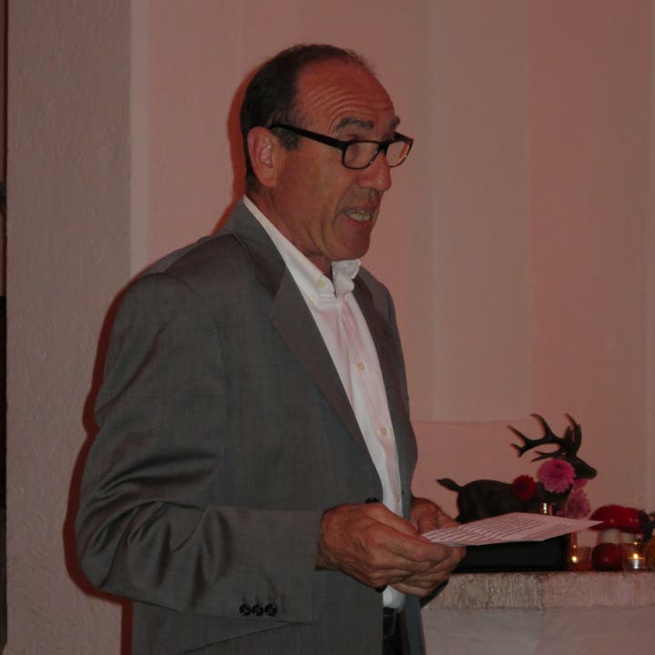 40 Jahre Kultur in Wohlenschwil Peter Meyer, Präsident des Stiftungsrats der Alten Kirche Wohlenschwil.