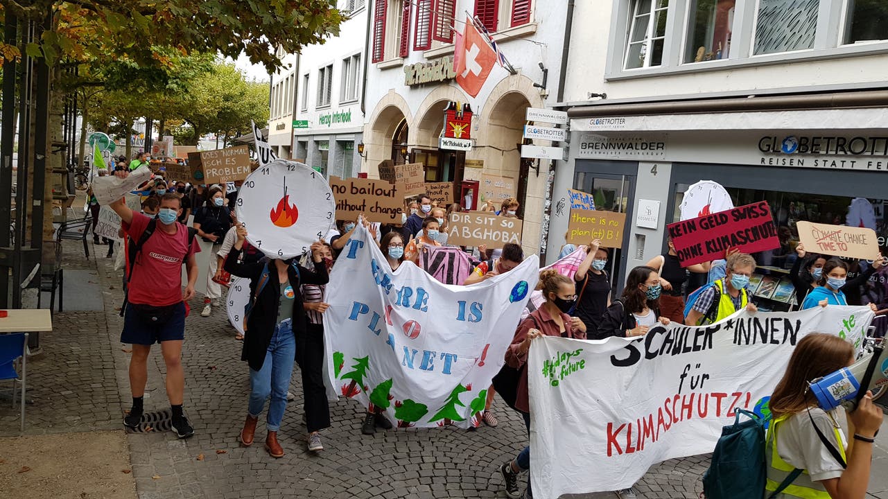 Klimademo in Aarau am 19. September 2020