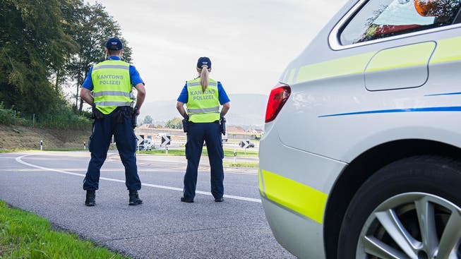 Geschwindigkeitskontrolle der Kantonspolizei Aargau.