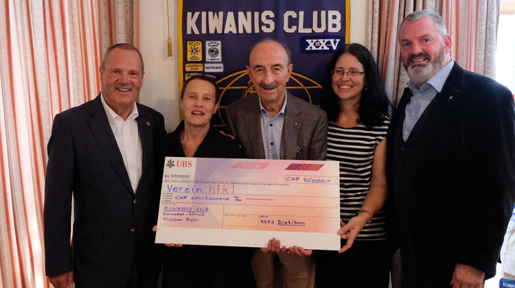 10'000 Franken für hirnverletzte Kinder - Kiwanis feiert 40. Geburtstag mit Spende