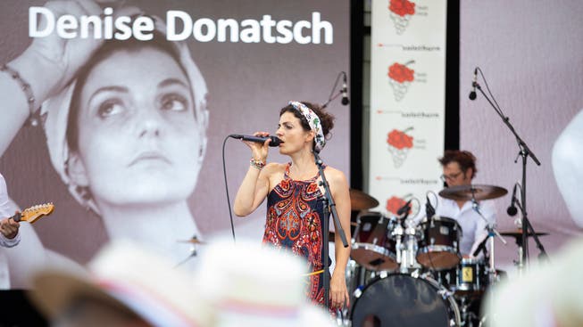 Denise Donatsch am Fête des Vigneron in Vevey letztes Jahr. Am 3. August, dem Solothurner Kantonstag, war sie dabei.
