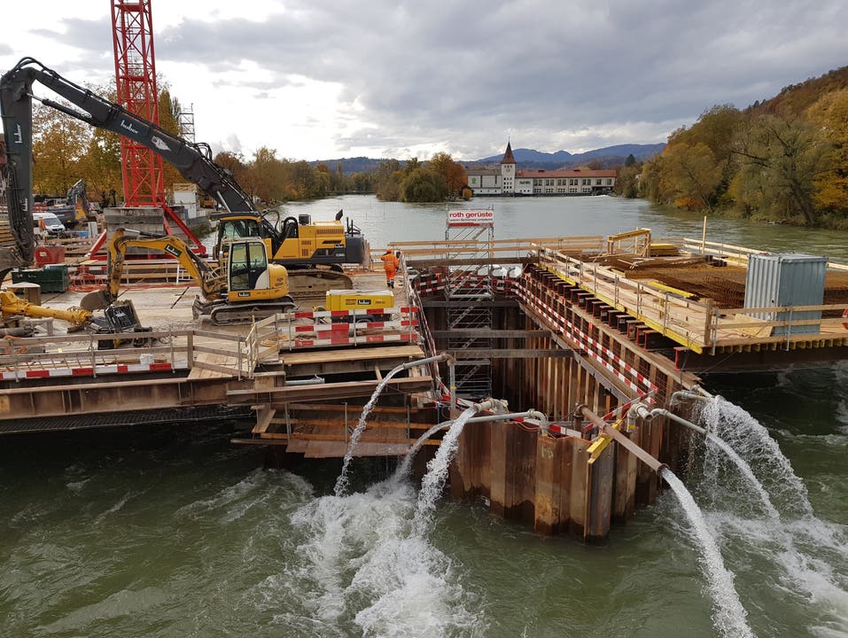Ein Besuch auf der Baustelle für die neue Aarebrücke in Aarau (Stand: 28.10.2020)