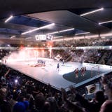 So könnte die Pilatus-Arena künftig aussehen. (Visualisierung: Büro Raumgleiter)