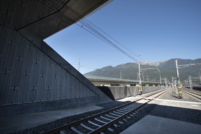 Am Ceneri-Basistunnel sollen Güterzüge in kürzeren Abständen verkehren können.