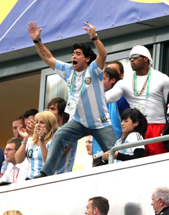 Diego Maradona an der Fussball-WM 2006 in Deutschland. 