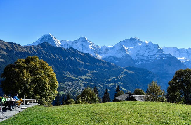 Die Schweizer Alpen wachsen immer noch in die Höhe. (Im Bild: Eiger, Mönch und Jungfrau.)