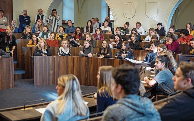 2019 fand der Jugendpolittag noch im Kantonsratssaal statt (im Bild). Heuer digital.