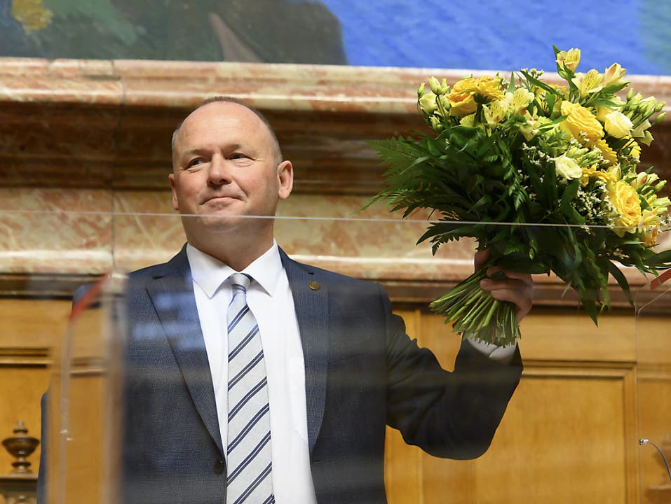 Der neue Nationalratspräsident Andreas Aebi (SVP/BE) freut sich über die Wahl zum höchsten Schweizer.