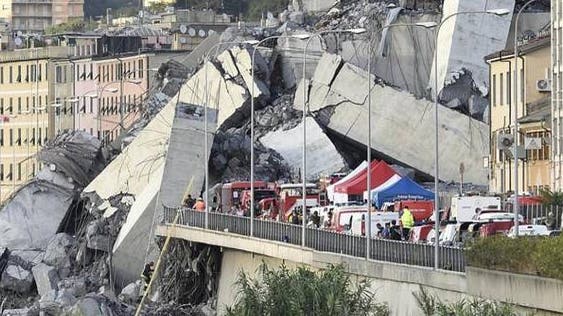 Am 14. August 2018 stürzte die Morandi-Brücke in Genua ein.