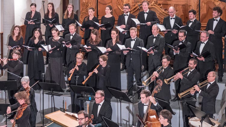 Da durften sie noch live spielen: Die Bach-Stiftung eo einer Aufführung des Weihnachtsoratoriums im Dezember 2017. Jetzt ist gibt es die CD mit live recordings entstanden. (Bild: Hanspeter Schiess)