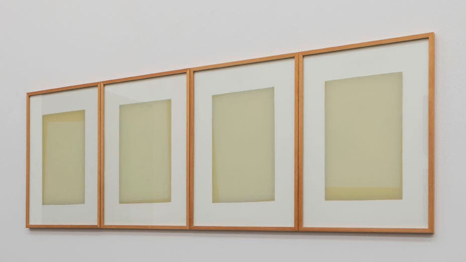 Balmer, Valérie (*1961). «Chronik», 2019-2020. Öl hinter Glas, 40 x 30 x 1 cm.