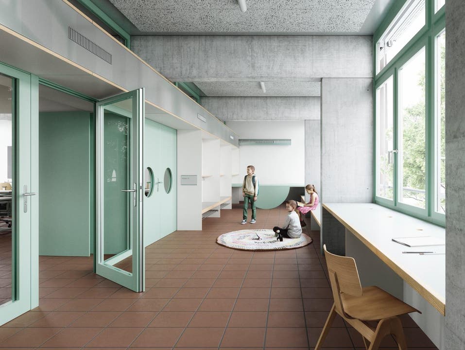 Visualisierung aus den Innern: Garderobe, Korridor, Nischen.