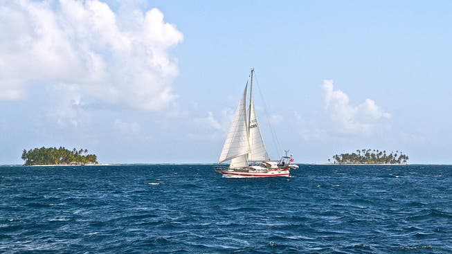Die «Alua» unterwegs auf dem Karibischen Meer nahe des Panamakanals.