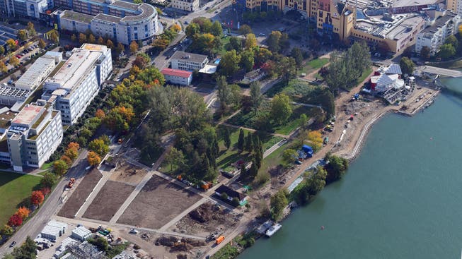 Der Rheinpark in Weil ist derzeit eine Baustelle, soll aber im Frühsommer 2021 umgestaltet wiedereröffnet werden.