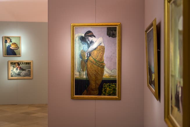 Fritz Gilsi malt 1911 die vom Jugendstil inspirierte «Dame bei der Toilette».