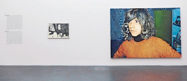 Zweimal Fotorealismus von Franz Gertsch. Links «Jean Frédéric Schnyder» (1972, zweifarbige Lithografie). Rechts: Luciano Castelli I (1971, Dispersion auf Leinwand).