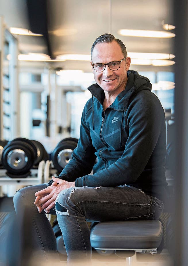Im Fitnessstudio: Kriens-Co-Trainer Roland Widmer.