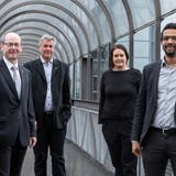 Die gewählten Emmer Gemeinderäte (von links): Thomas Lehmann (FDP), Patrick Schnellmann (CVP), Ramona Gut-Rogger (FDP) und Brahim Aakti (SP). (Bild: Patrick Hürlimann (Emmen, 29. März 2020))