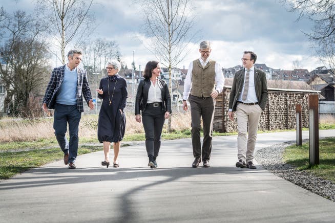 Die FDP-Bildungspolitiker: Daniel Eugster, Brigitte Kaufmann, Kristiane Vietze, Anders Stokholm, David H. Bon. 