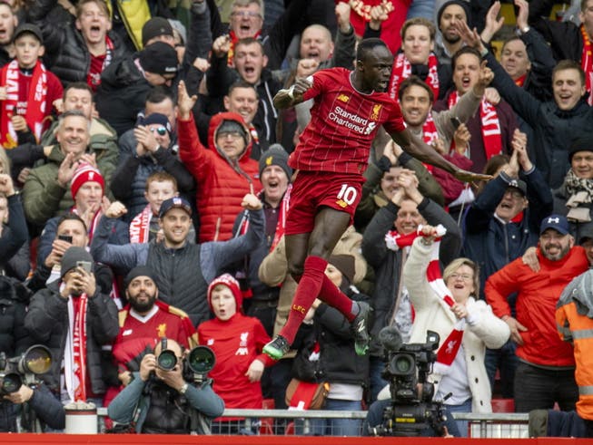 Der FC Liverpool hebt wieder ab: Sadio Mané nach dem Siegestor gegen Bournemouth