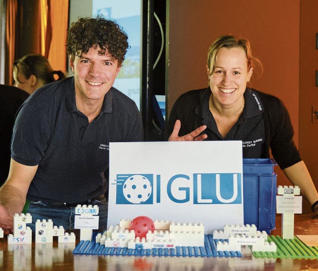 Geschäftsführer David Huber und Präsidentin Sibylle Zurfluh vom UHC Sursee waren Gastgeber des IGLU-Infoanlasses.