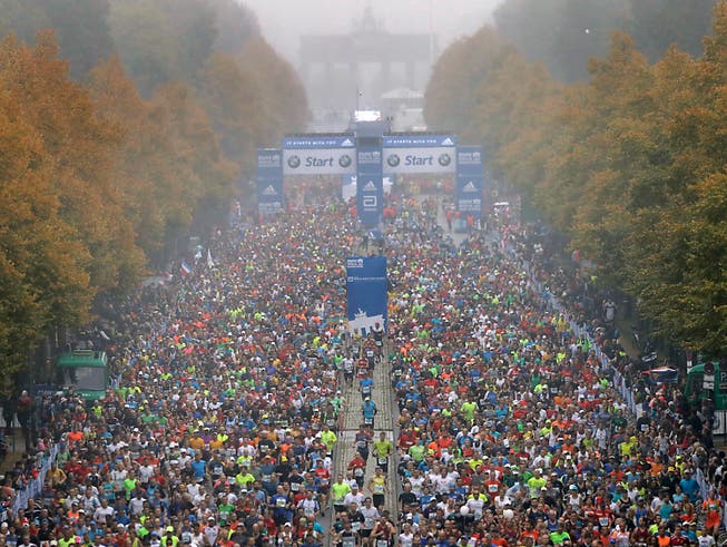 Die Menschenmassen beim Berlin-Marathon 2017.