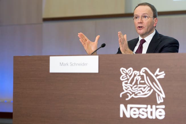 Nestlé-Chef Mark Schneider während einer früheren Konferenz.