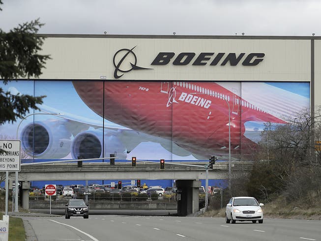 Fabrik des US-Flugzeugherstellers Boeing in Everett nördlich von Seattle.