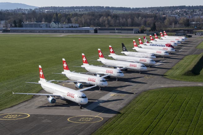 Derzeit steht die Swiss-Flotte mehrheitlich am Boden. 