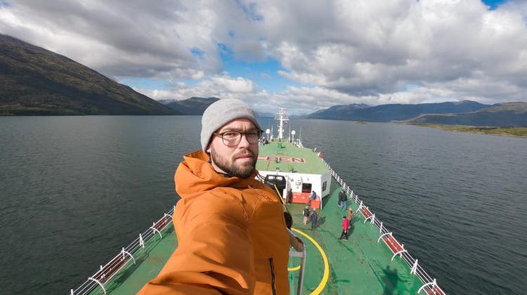 Andreas Schwinger am 16. März in den Fjorden Chiles: «Alles war noch in Ordnung.» (Bild: Andreas Schwinger)