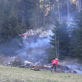 Durch ein Grillfeuer geriet ein Waldstück in Brand. (Bild. PD/Kantonspolizei Uri)