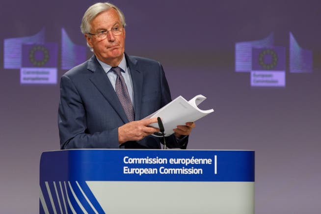Nach seiner Covid19-Erkrankung leitet EU-Chefverhandler Michel Barnier wieder die Brexit-Gespräche. (Bild:: Keystone)
