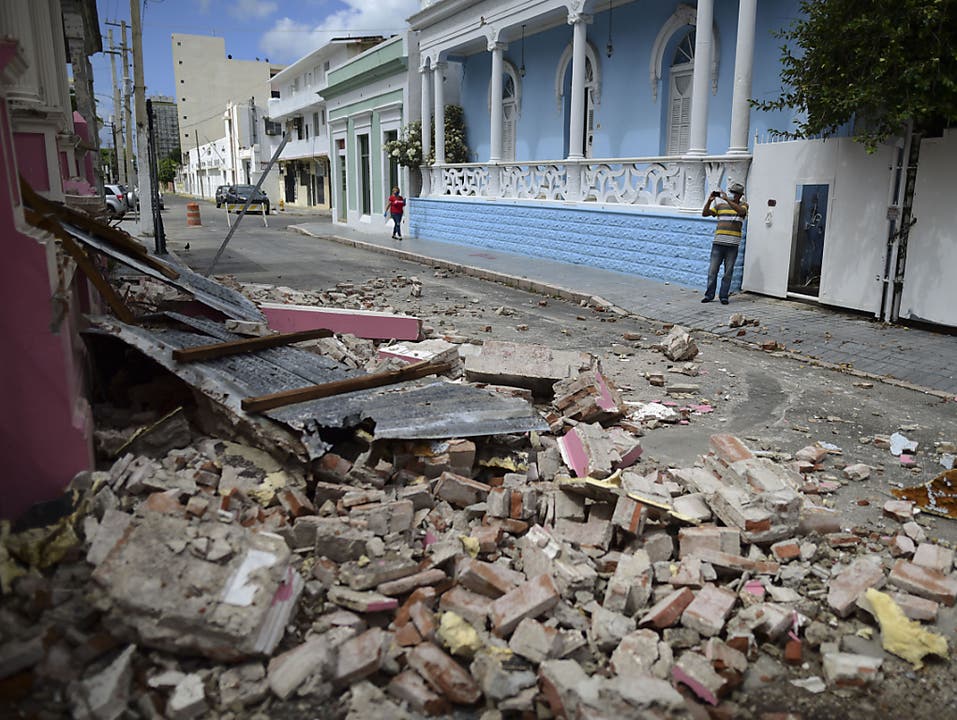 Unübersehbare Schäden nach dem erneuten Erdbeben auf der Karibikinsel Puerto Rico.