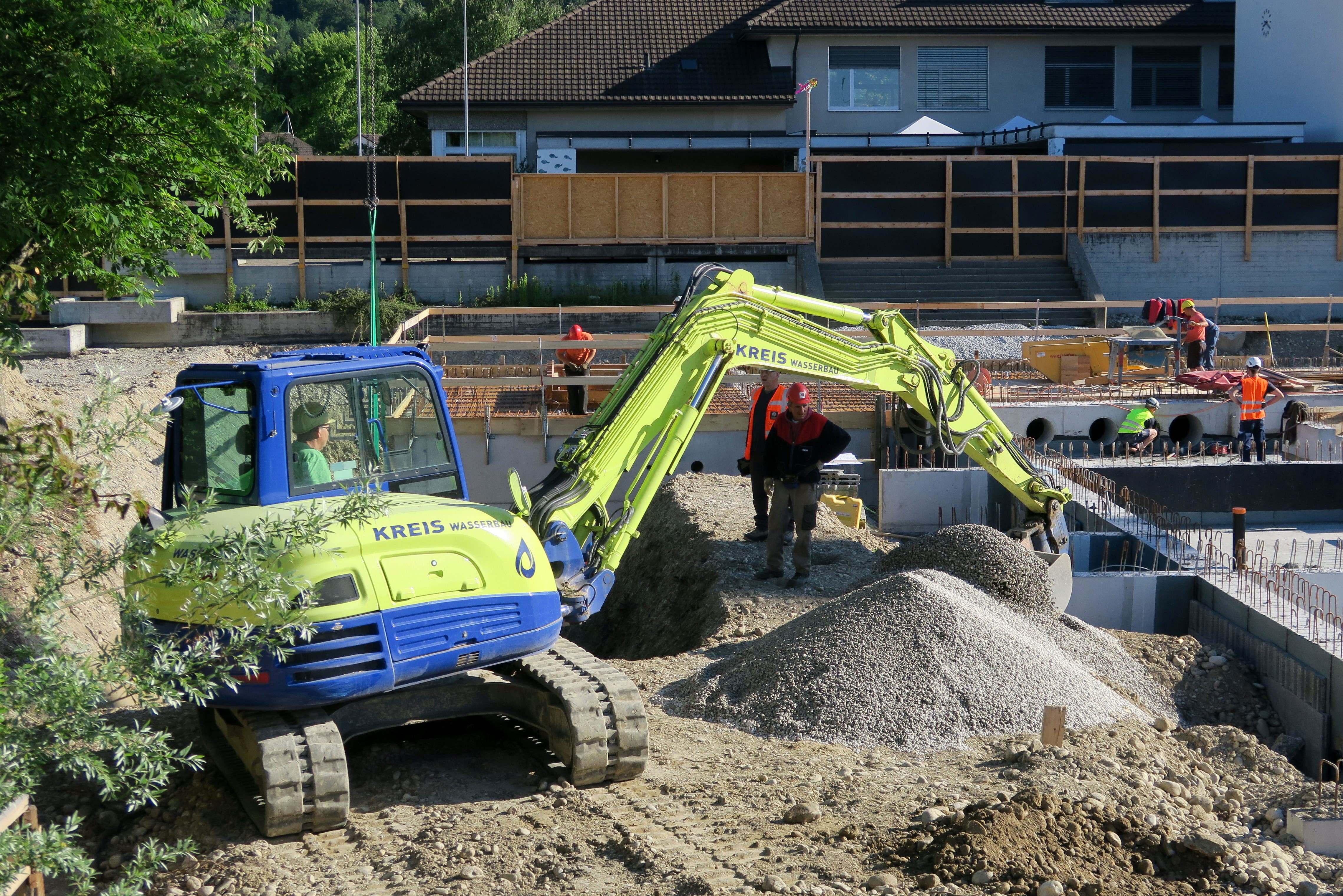 Bauarbeiten beim MartinHaffterSchulhaus in Weinfelden