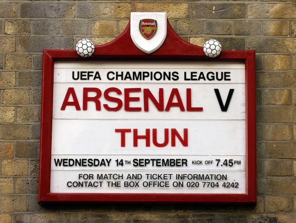 In der Gruppenphase der Champions League spielt Thun unter anderem gegen Arsenal