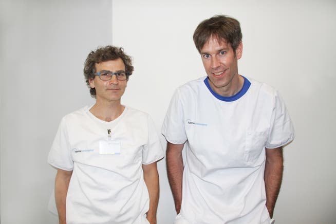 Sie leiten künftig das ZIM am Luzerner Kantonsspital: Chefarzt Philipp Venetz (rechts) und Co-Chefarzt Andreas Bloch