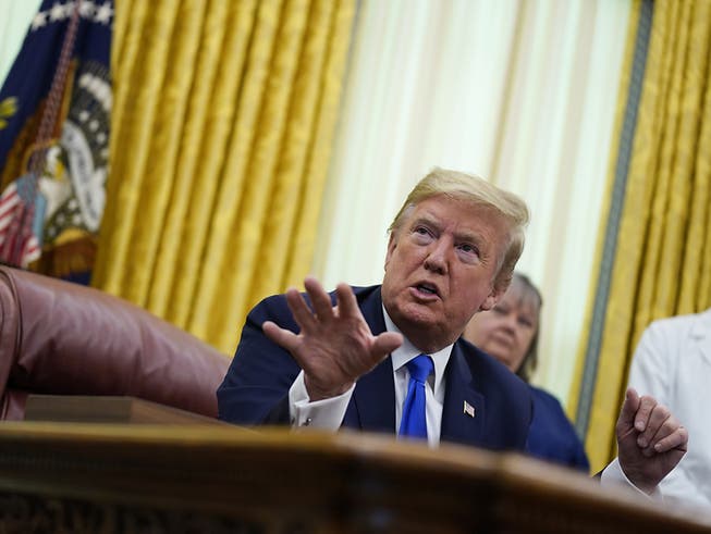 «Schlimmster Angriff»: US-Präsident Donald Trump am Mittwoch im Oval Office des Weissen Hauses in Washington.